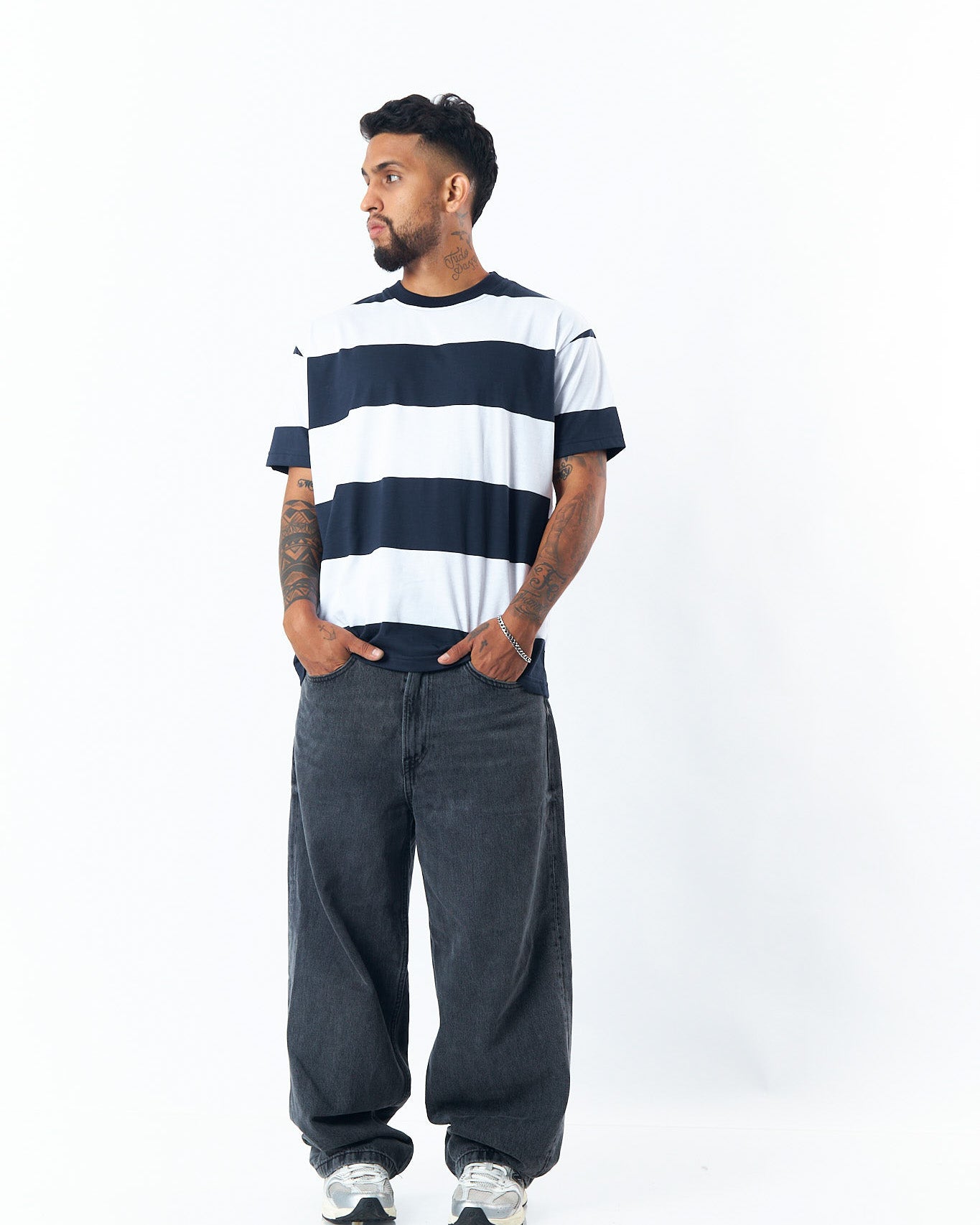 Polo Stripes T white