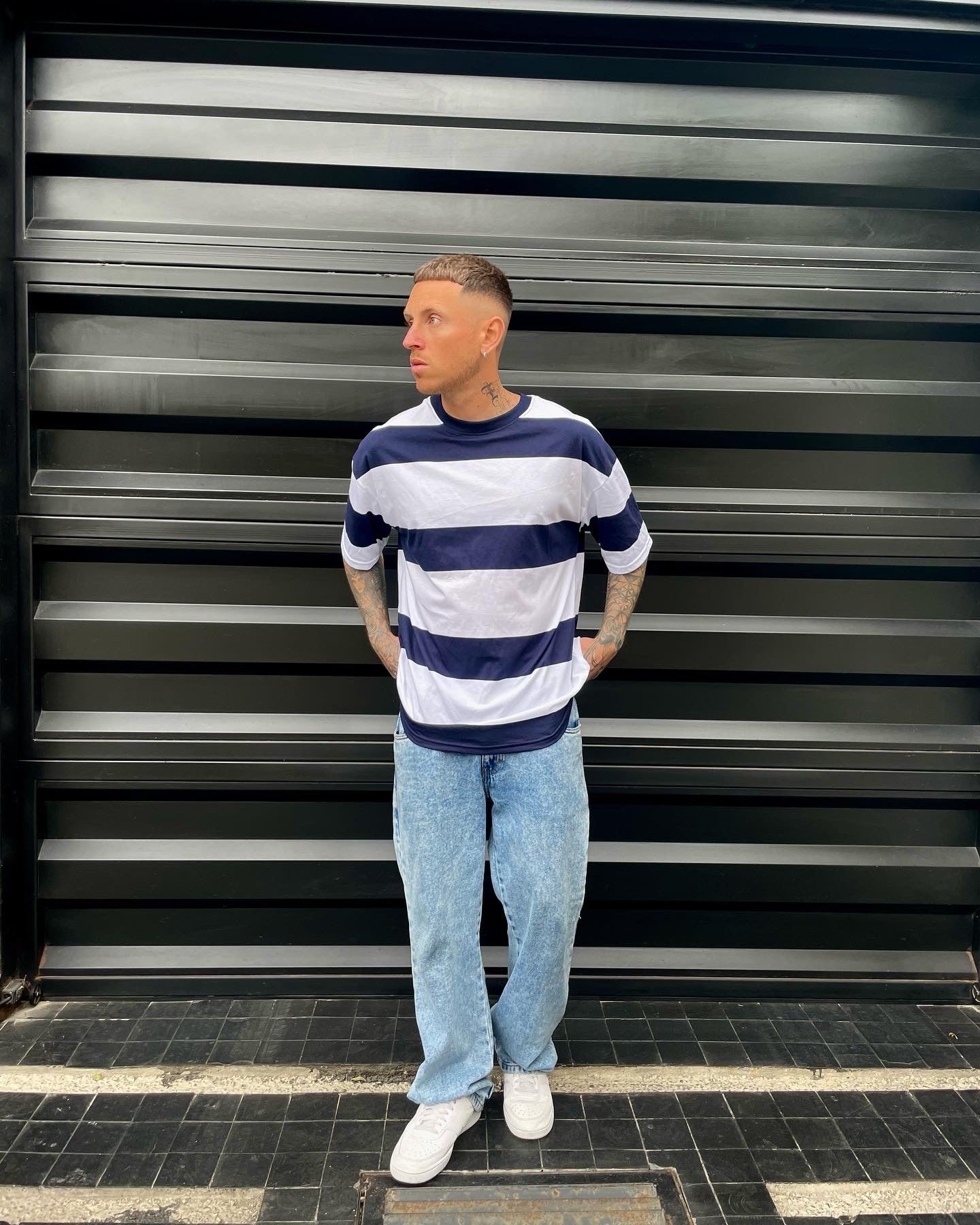 Polo Stripes T white