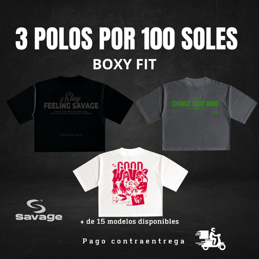 3 POLOS X 100 SOLES