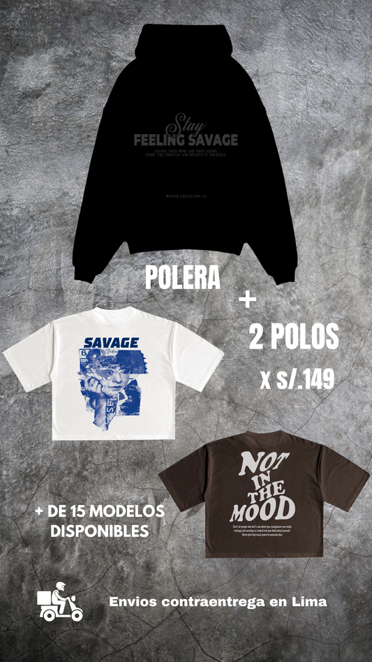 PACK POLERA + 2 POLOS X 149