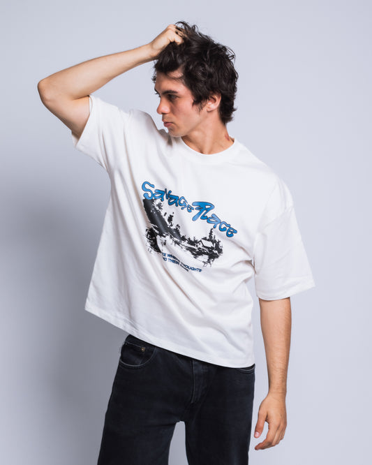 Polo boxy White Chest